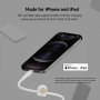 Кабель USB-C > Lightning заряджання/синхронізації Belkin 1м, Type-C, плетений, силіконовий, з ремінцем на магніті, білий