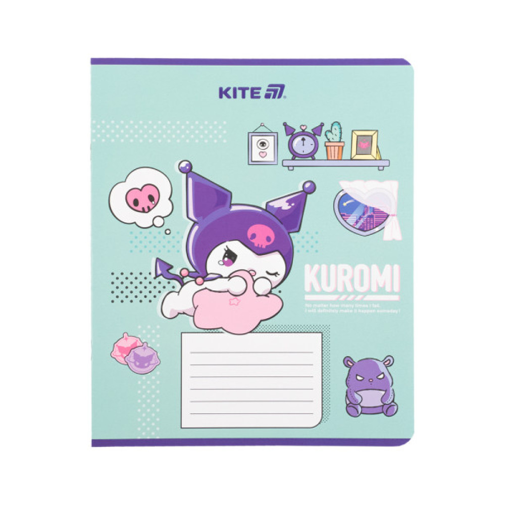 Зошит Kite Kuromi, 18 аркушів, клітинка (HK25-236-1)