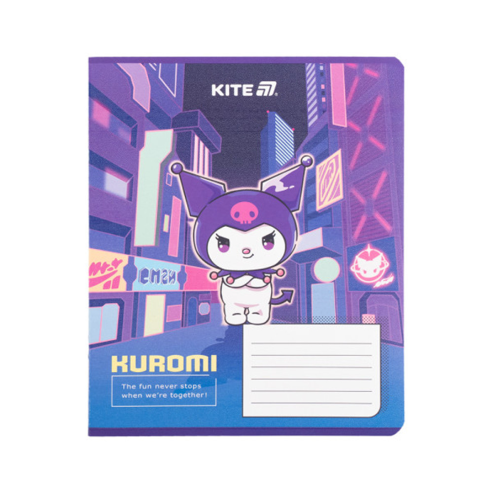 Зошит Kite Kuromi, 18 аркушів, клітинка (HK25-236-1)