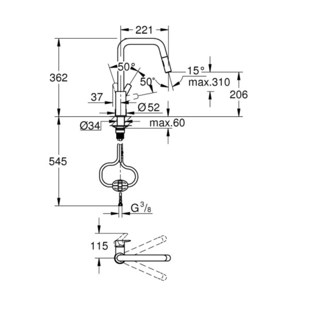 Змішувач Grohe QuickFix 306312430