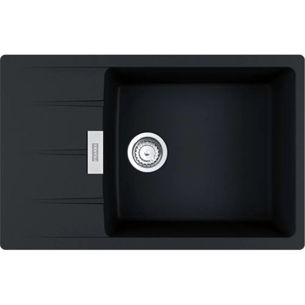Мийка кухонна Franke Centro, фраграніт, прямокутник, з крилом, 780х500х200мм, чаша - 1, накладна, CNG 611-78 XL , онікс