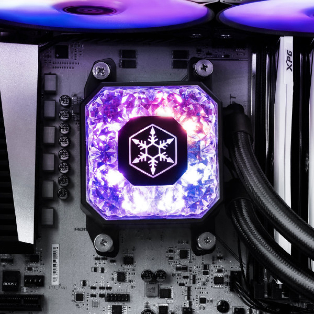 Система рідинного оxолодження SilverStone Icegem 360P-ARGB, LGA2066, 2011, 1366, 115x, 1366, TRX4TR4, AM4, AM3, AM3+, AM2, AM2+, FM1, FM2, TDP350W, чорний