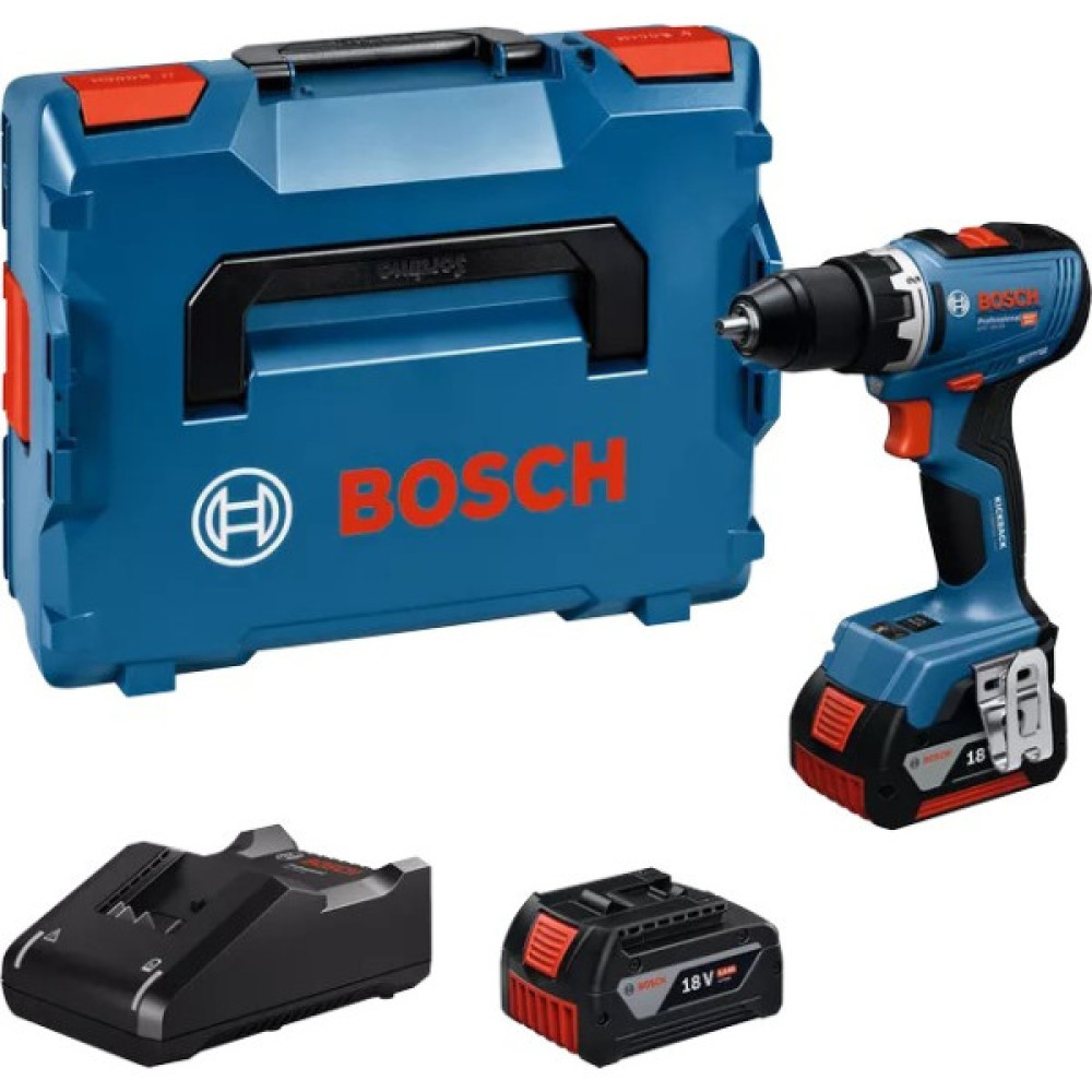 Шурупокрут-дриль акумуляторний Bosch Professional GSR 18V-65 18В 2х5А·год 21·55Нм 0-550·0-2100об/хв ЗП GAL18V-40 1.06кг
