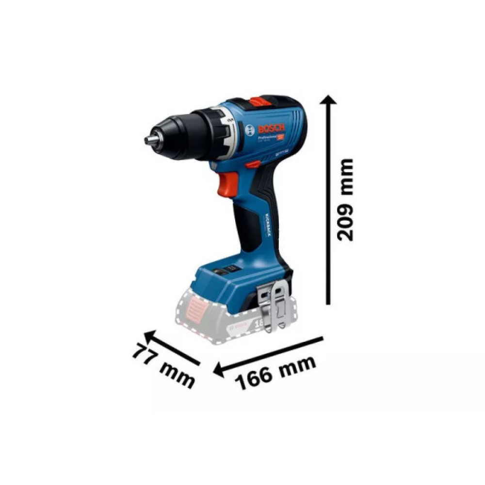Шурупокрут-дриль акумуляторний Bosch Professional GSR 18V-65 18В 2х5А·год 21·55Нм 0-550·0-2100об/хв ЗП GAL18V-40 1.06кг