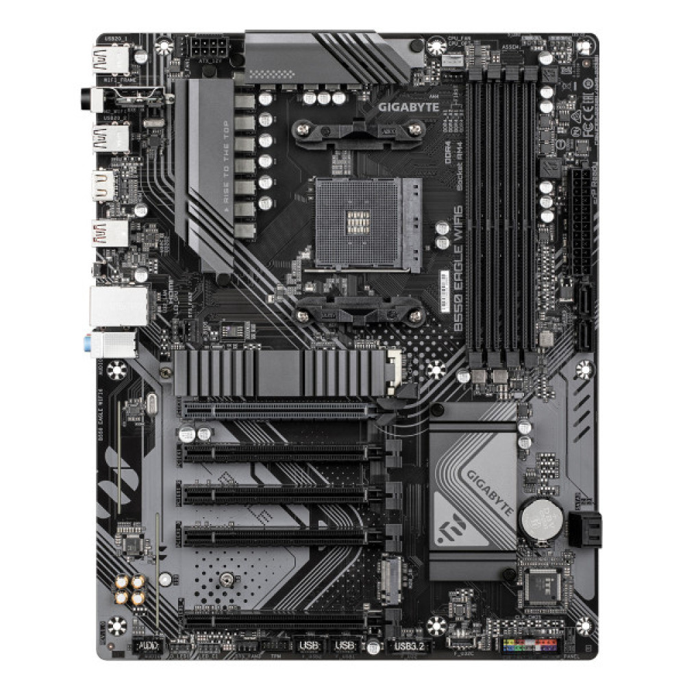 Материнська плата GIGABYTE B550 EAGLE WIFI6 sAM4 B550 4xDDR4 M.2 Wi-Fi BT HDMI ATX