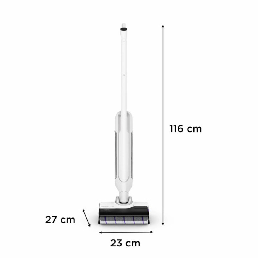 Пилосос Rowenta безпровідний миючий X-Clean 10, 200Вт, конт пил -0.67л, конт для води-0.73л, автон. робота до 60хв, вага-4.15кг, НЕРА, білий