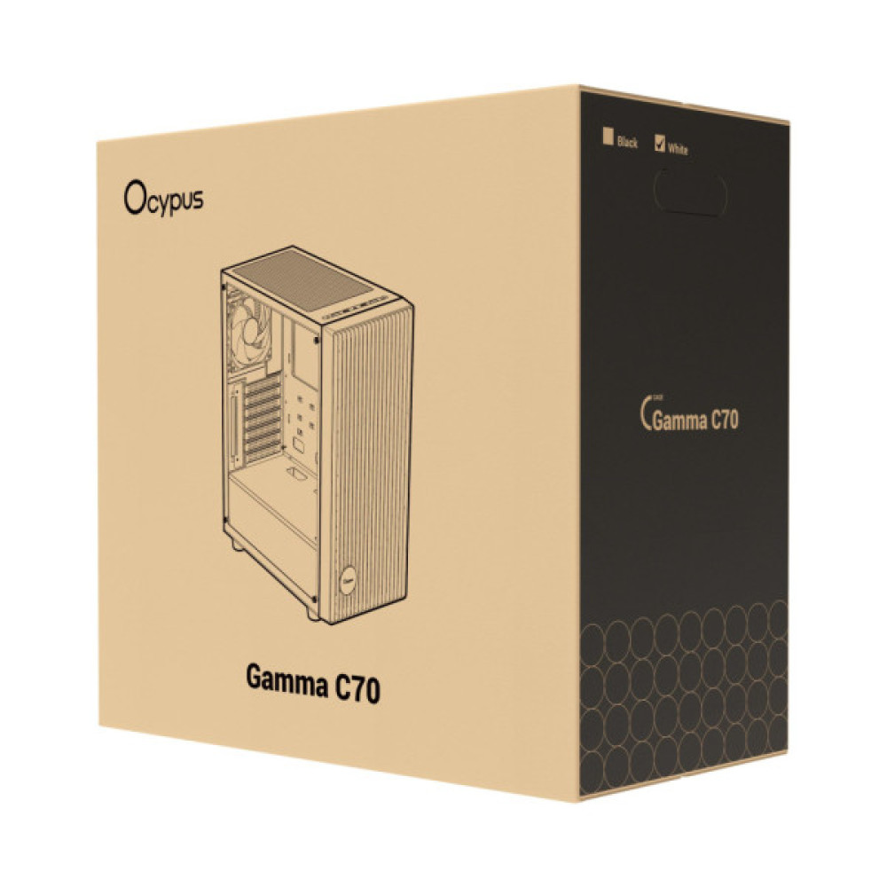 Корпус OCYPUS GAMMA C70 WH ARGB (GAMMA-C70-WHG400XX-GL)