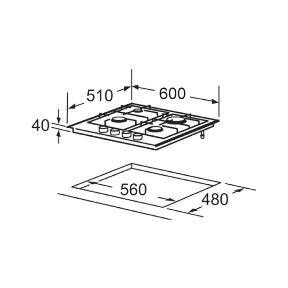 Варочна поверхня Interline HGG 763 FGT BM FLAME