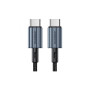 Дата кабель USB-C to USB-C 1.2m 60W braided black Choetech (XCC-1014)