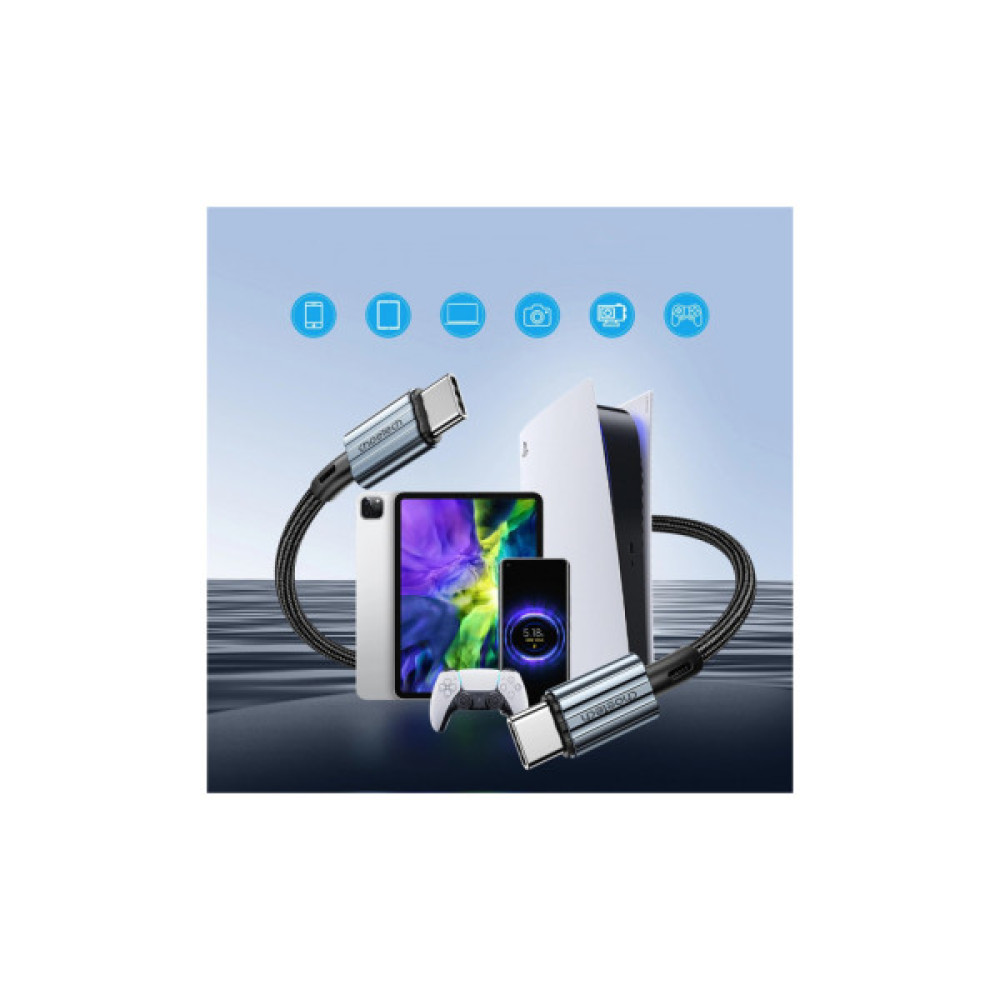 Дата кабель USB-C to USB-C 1.2m 60W braided black Choetech (XCC-1014)