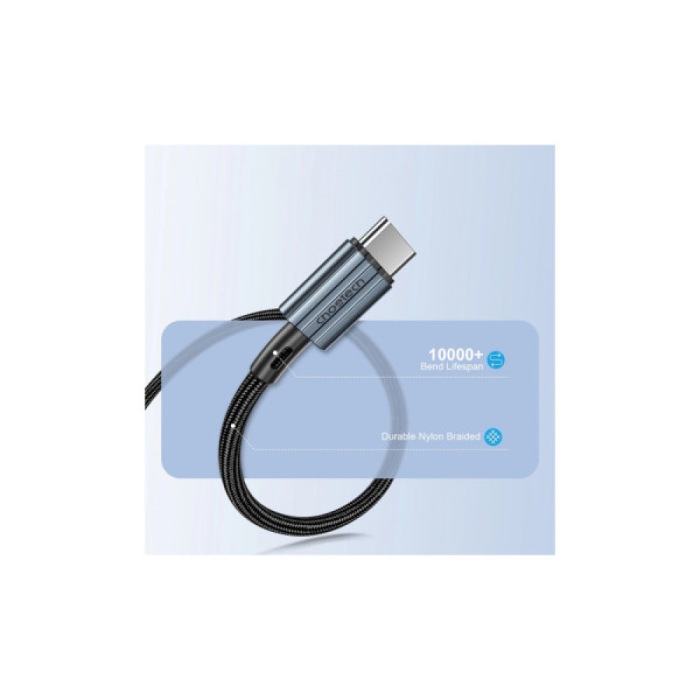Дата кабель USB-C to USB-C 1.2m 60W braided black Choetech (XCC-1014)