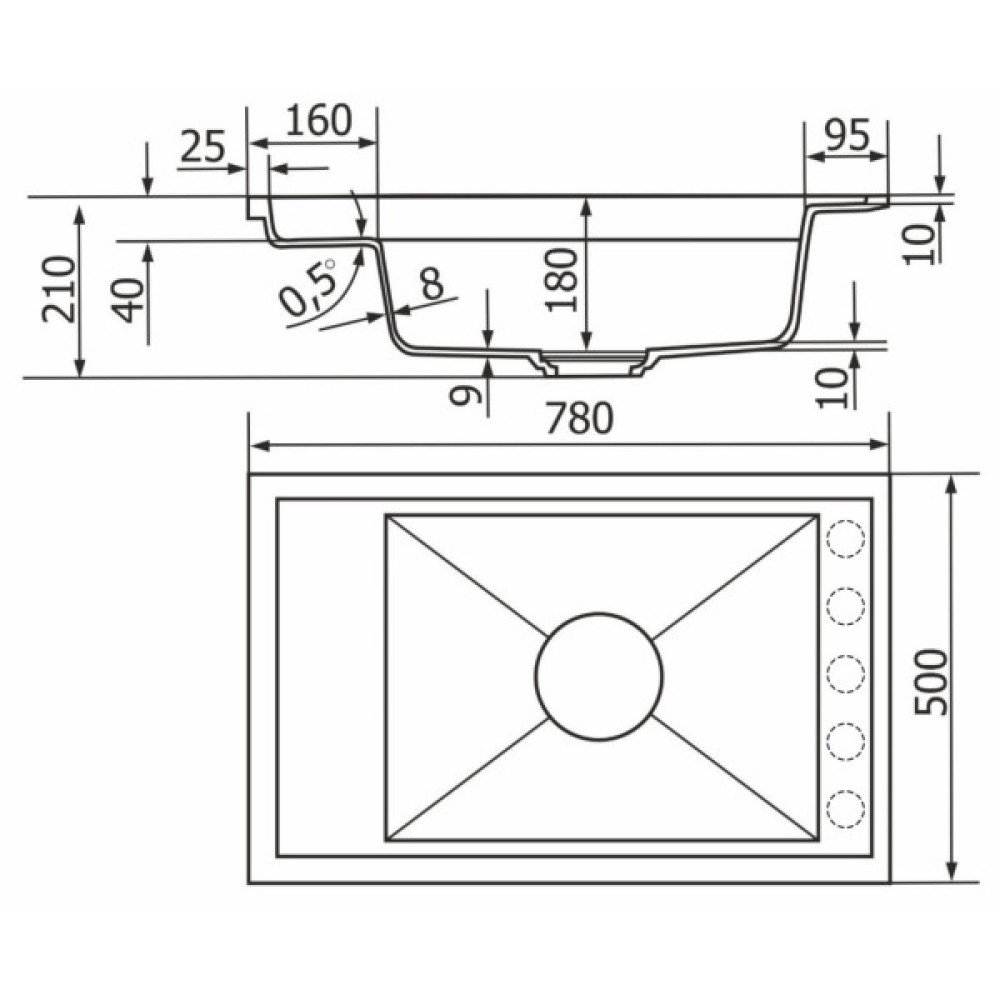 Мийка кухонна GRANADO Estella terra (gr3303)