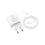 Зарядний пристрій HOCO C80A Plus Rapido 1xUSB-C PD20W + 1xUSB QC3.0 + cable USB-C to Lightning White (6931474779892)