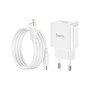 Зарядний пристрій HOCO C106A Leisure USB + cable USB to USB-C 10.5W White (6931474783912)