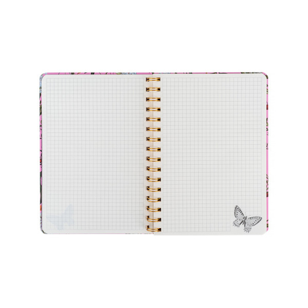 Блокнот Axent на спіралі Olga Selyshcheva, Summer А5 80 аркушів, клітинка, тверда обкладинка (8470-3-A-OS)