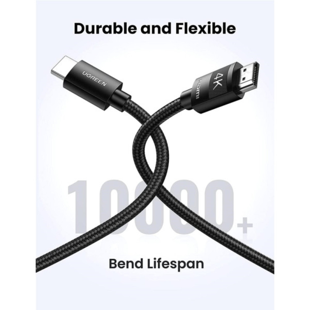 Кабель мультимедійний HDMI M to HDMI M 1.0m V2.0 4K Ugreen (30999)
