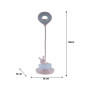 Настільна лампа Kite Cloudy Bunny LED з акумулятором , рожева (K24-493-1-2)