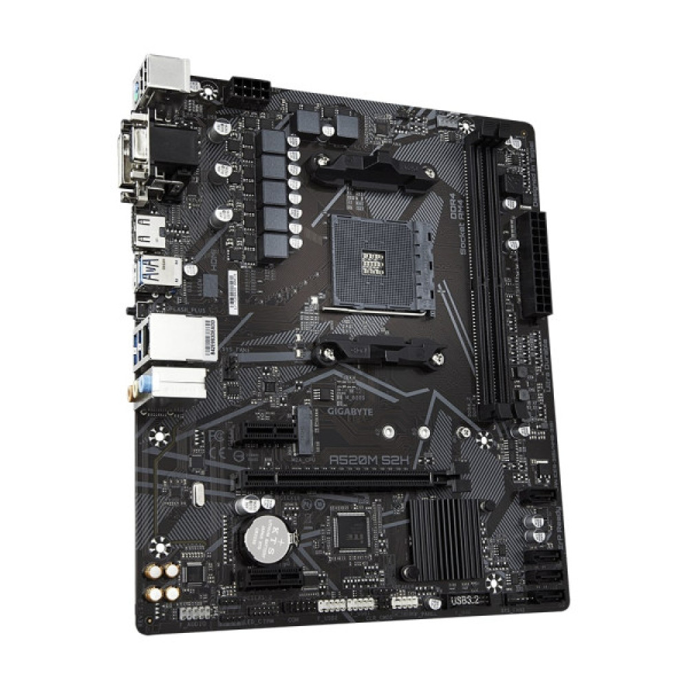 Материнська плата GIGABYTE A520M S2H sAM4 A520 2xDDR4 HDMI DVI D-Sub mATX