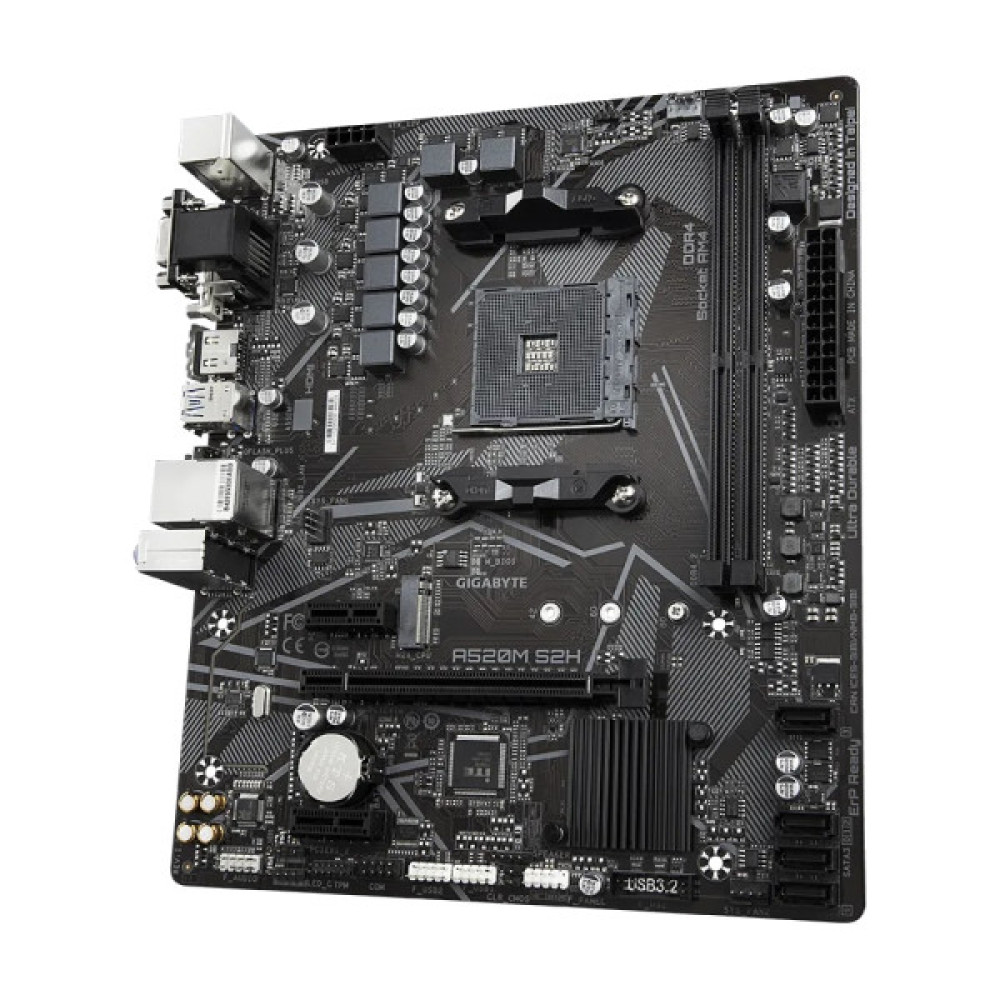 Материнська плата GIGABYTE A520M S2H sAM4 A520 2xDDR4 HDMI DVI D-Sub mATX