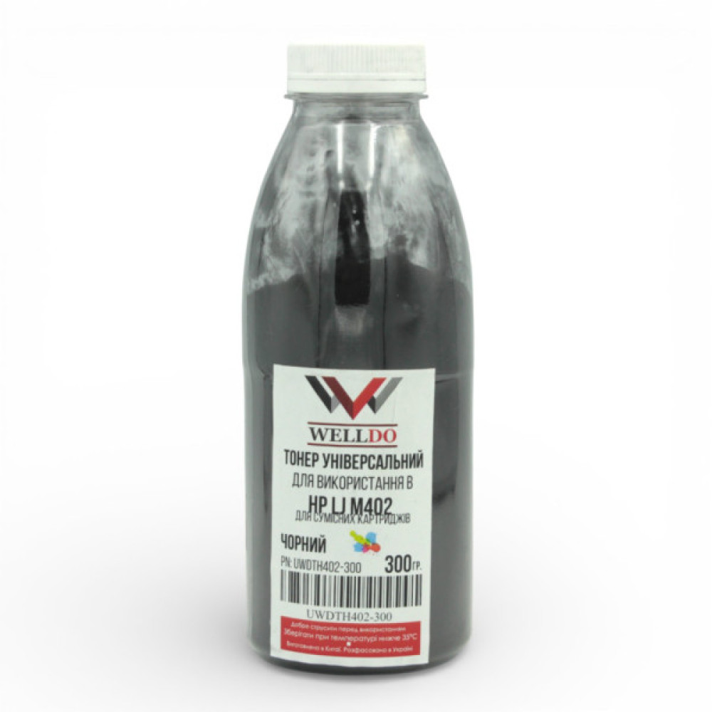 Тонер HP LJ Pro M402/404/426/Canon MF-421/426/428/429, фасовка 300г Welldo (UWDTH402-300)