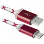 Дата кабель USB 2.0 AM to Micro 5P 1.0m RedLED backlight Defender (87556) Дата кабель USB 2.0 AM to Micro 5P 1.0m RedLED backlight Defender (87556)