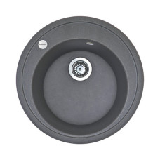 Мийка кухонна Adamant Sun, штучний камінь, кругла, без крила, 510x200мм, чаша - 1, врізна, сірий