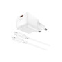 Зарядний пристрій Acefast USB-C 20W Gan A73 mini + USB-C cable Fast Charger White (6974316282655)