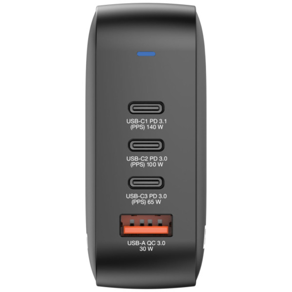 Зарядний пристрій Verbatim MiniGaN 165 W 4 ports (3xUSB-C/1xUSB-A) (32216)