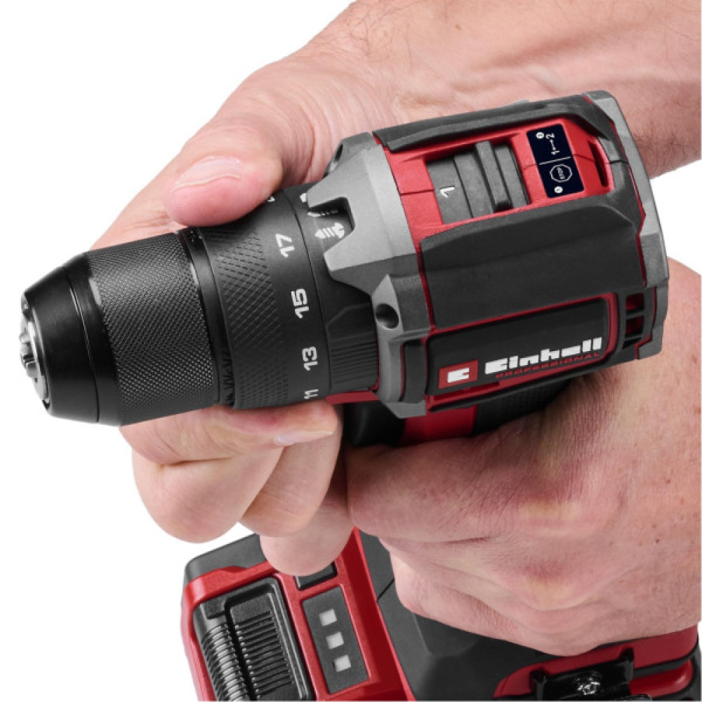 Шуруповерт Einhell Professional, TP-CD 18/50-C Li-i BL - Solo, 18V, 50Нм, 0-500·0-2000об/хв, LED, 0.99кг, (без АКБ (4514400)