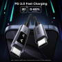 Дата кабель USB-C to USB-C 1.0m PD 100W L509 black Ugreen (35501)