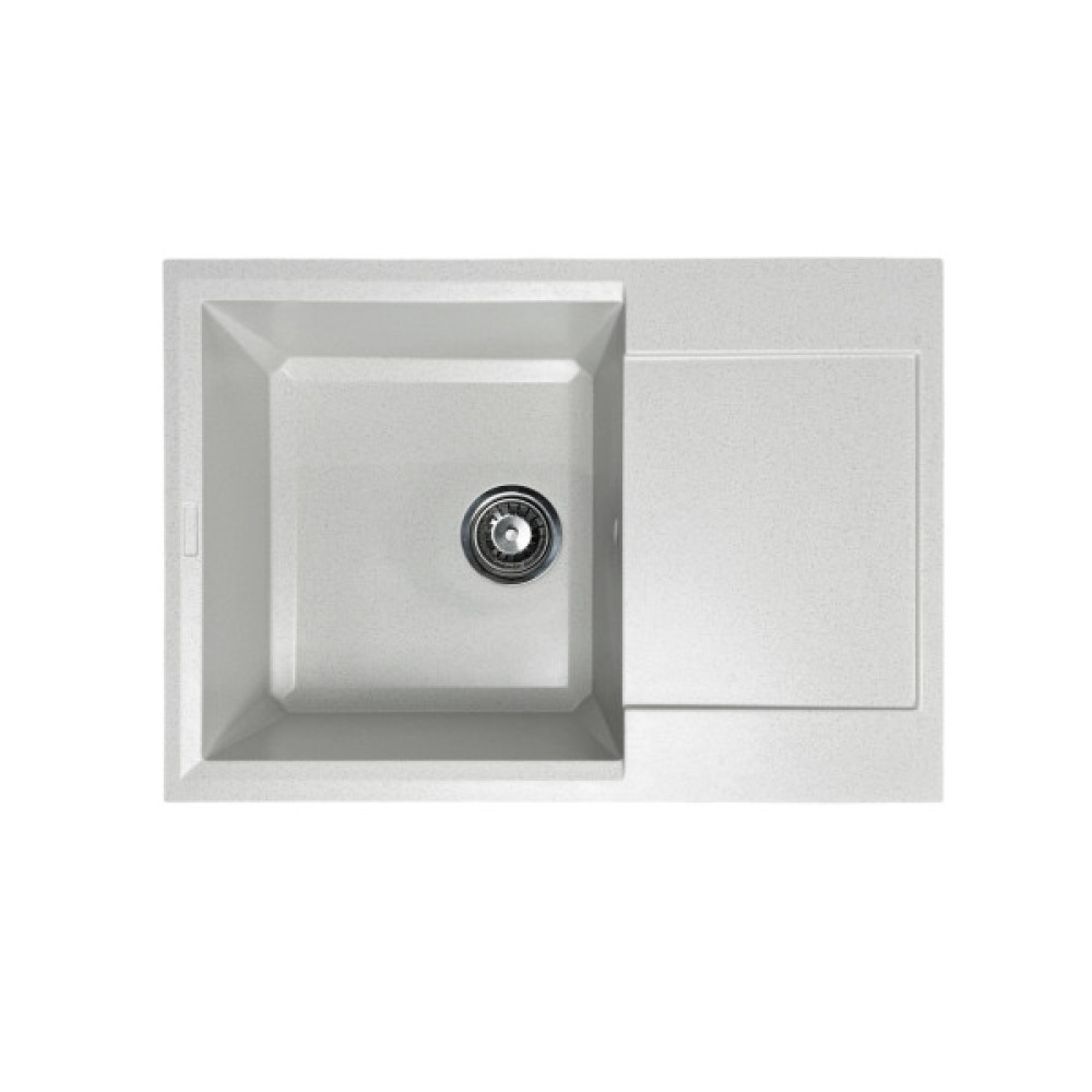 Набір кухонний Adamant Horizon Medium, штучний камінь, прямокут., з крилом, 700х500х230мм, чаша - 1, врізна, Old stone + змішувач та дозатор