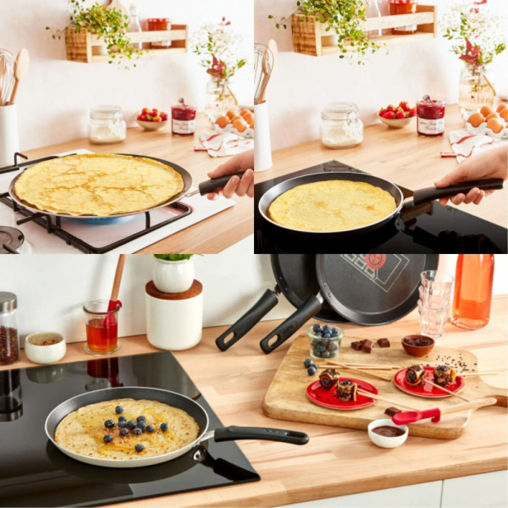 Сковорода Tefal Halo для млинців 25 см, алюміній, бакеліт, сірий (C3123853)