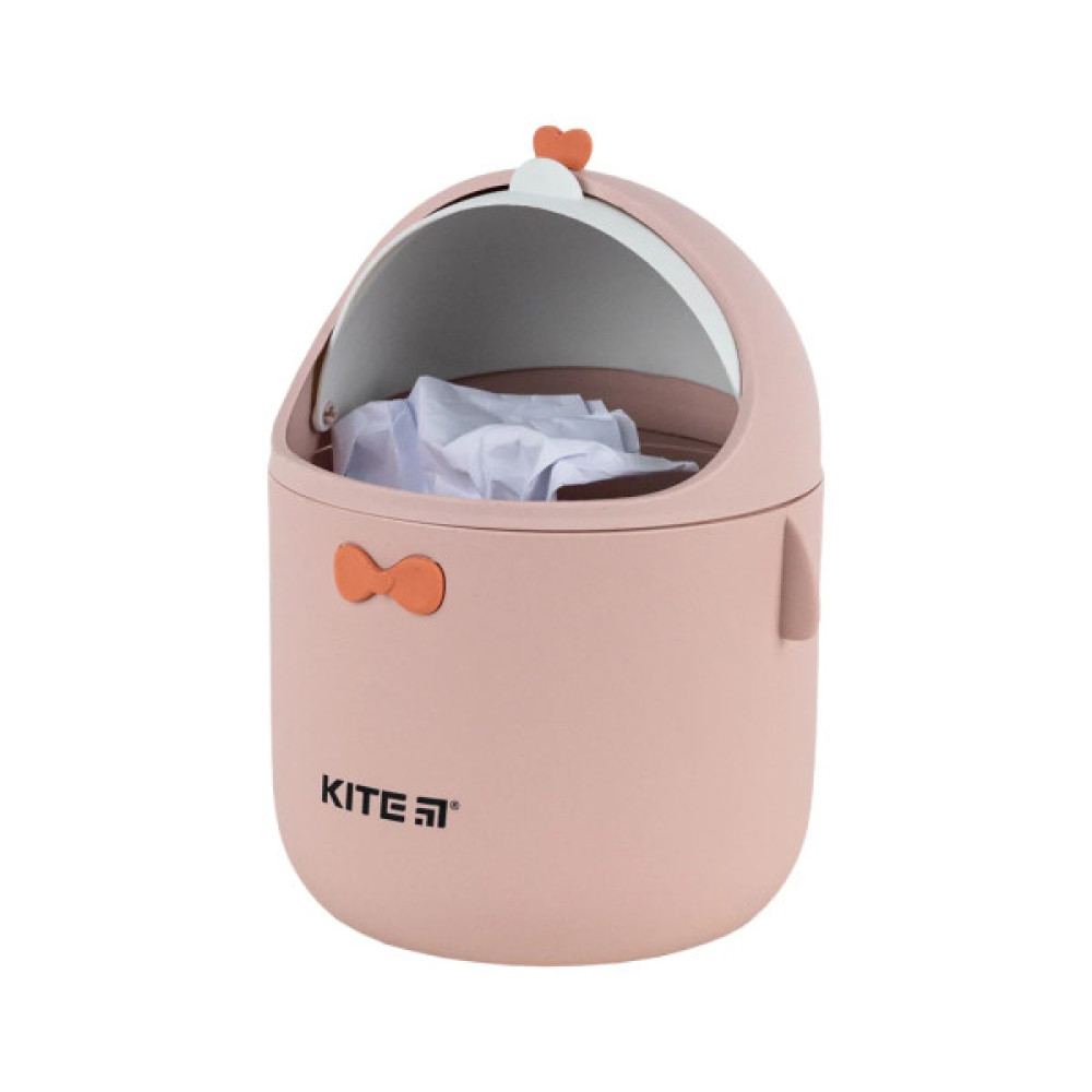 Кошик для паперів Kite Настільний контейнер для сміття, персиковий (K24-010-2)