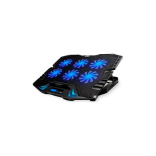 Підставка до ноутбука IceCoorel 10-17", 6*70mm 1800 RPM, 2*USB, + LCD, 365*297*30mm, Black (K8)