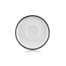 Блюдце By Bone серія "Helix" декор "Black" 15 см під чашку 220 мл (HL-BLA-SM-01-CT)