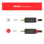 Кабель мультимедійний 2xRCA M to 2xRCA M 2.0m AV104 black Ugreen (10518)