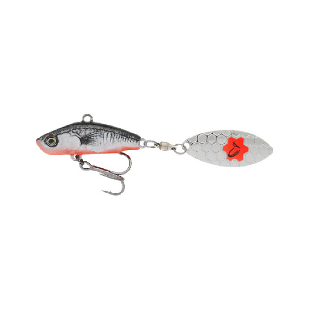 Блешня Savage Gear 3D Sticklebait Tailspin 73mm 13.0g Black Red (1854.43.97)