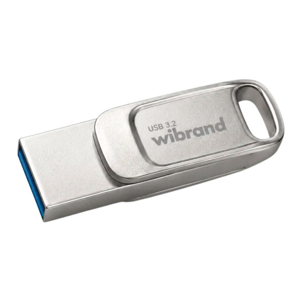 USB флеш накопичувач Wibrand 64GB Bee Silver USB 3.2/Type-C (WI3.2TC/BE64TC039S)