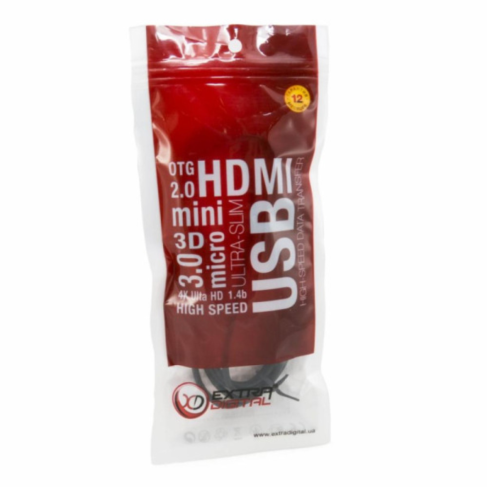 Кабель мультимедійний 3.5mm M to 2x3.5mm F 1.5m Extradigital (KBA1646)