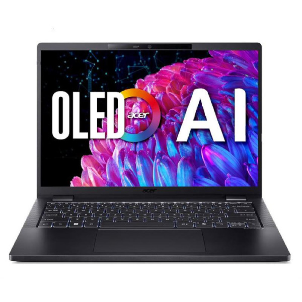 Ноутбук Acer TravelMate TMP614-73 14" 2.8K OLED, Intel U7-155H, 32GB, F1TB, UMA, Win11P, чорний