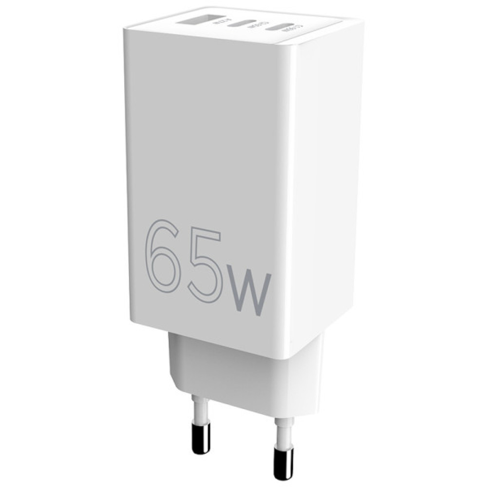 Зарядний пристрій Sigma 2xUSB-C PD65W + 1xUSB QC3.0 GaN X-power PS65-01 white (4827798637715)