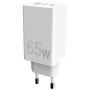 Зарядний пристрій Sigma 2xUSB-C PD65W + 1xUSB QC3.0 GaN X-power PS65-01 white (4827798637715)