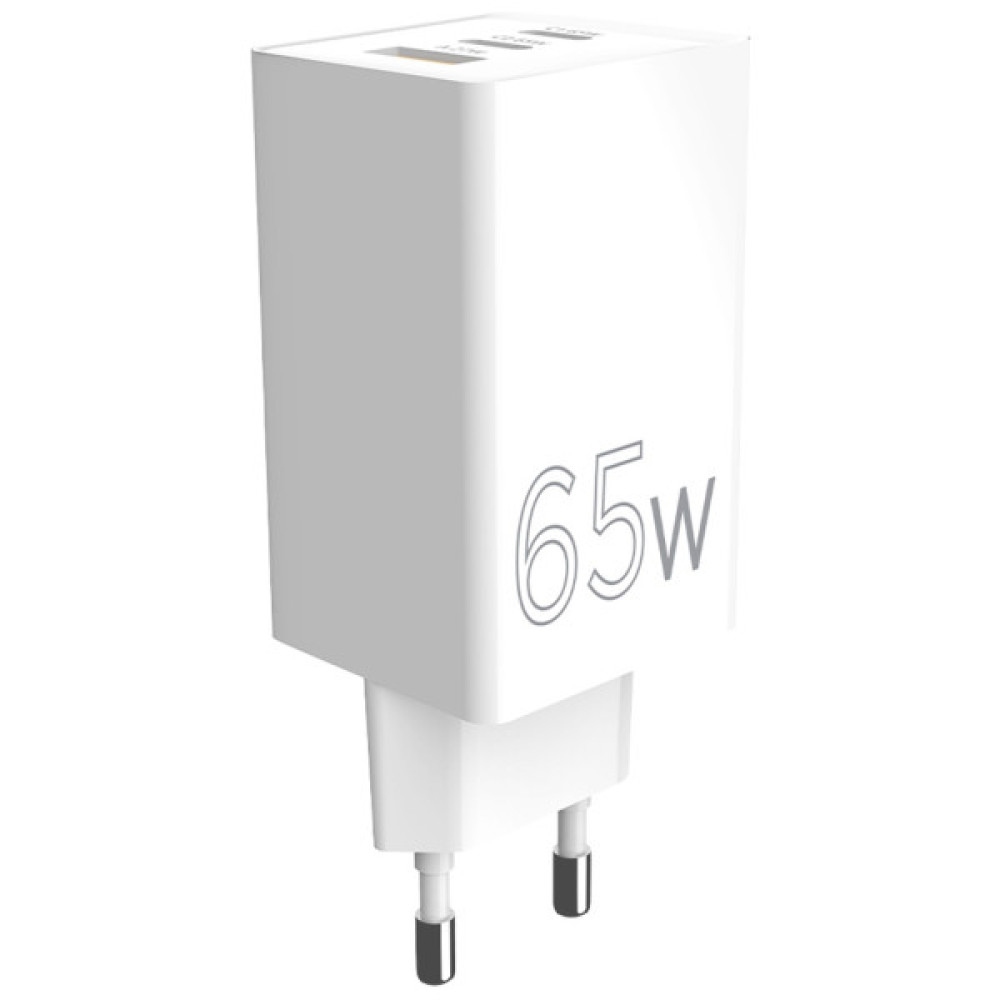 Зарядний пристрій Sigma 2xUSB-C PD65W + 1xUSB QC3.0 GaN X-power PS65-01 white (4827798637715)