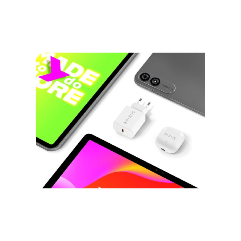 Зарядний пристрій Pixus 1xUSB-C PD20W GaN (4897058532555)