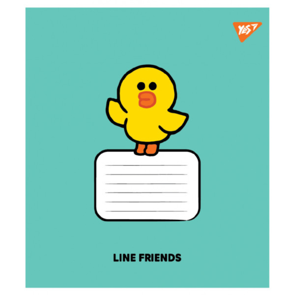 Зошит Yes Line Friends Stylish А5 12 аркушів коса лінія (767647)