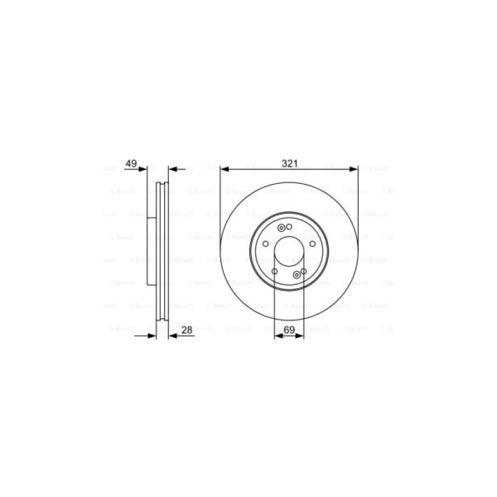 Гальмівний диск Bosch 0 986 479 536