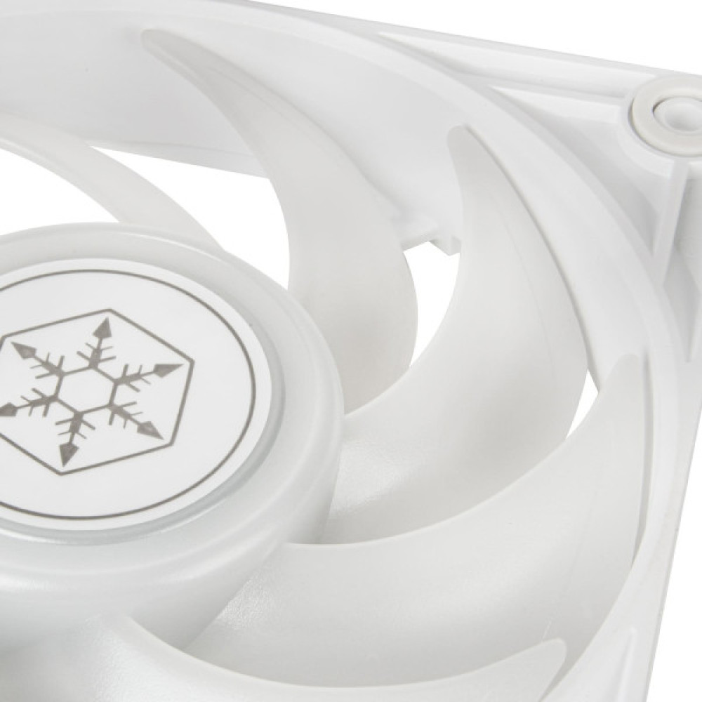 Корпусний вентилятор SilverStone Vista VS120W-ARGB, 120мм, 2000rpm, 4pin PWM, 3pin +5VARGB, 30.6dBa, білий