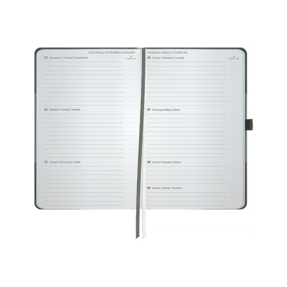 Тижневик Axent датований 2026 Partner Lines 125х195, сірий (8515-26-03-A)