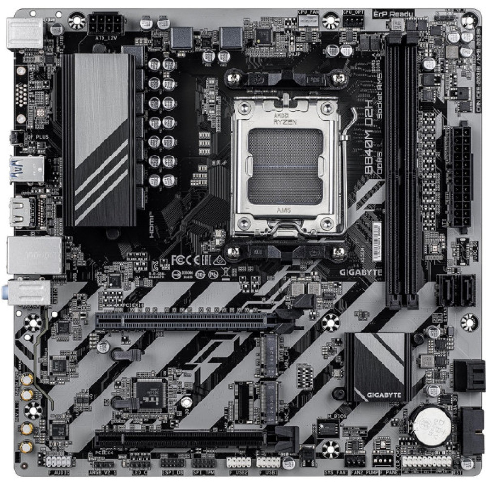 Материнська плата GIGABYTE B840M D2H sAM5 B840 2xDDR5 M.2 HDMI mATX