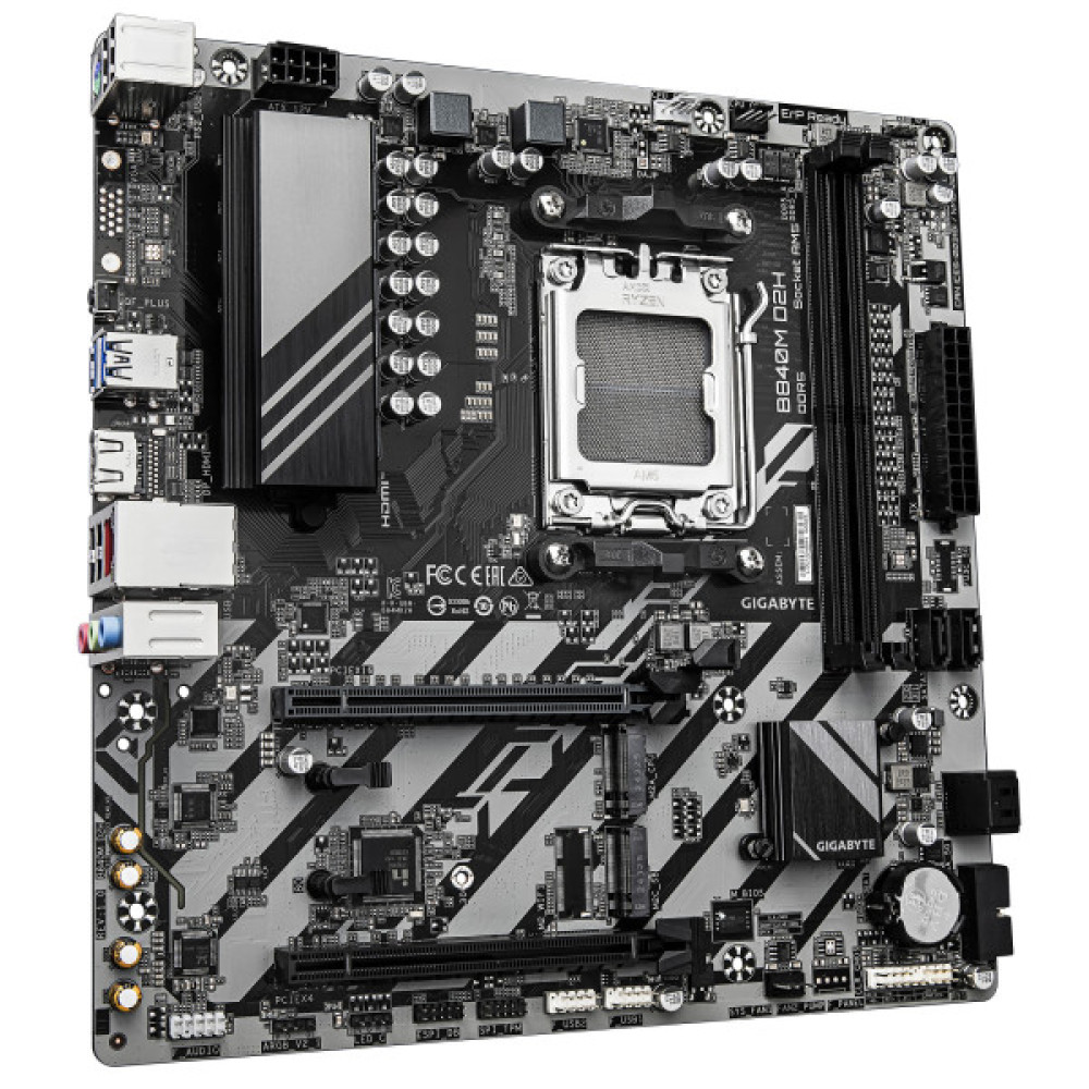 Материнська плата GIGABYTE B840M D2H sAM5 B840 2xDDR5 M.2 HDMI mATX